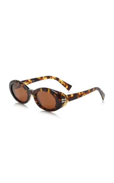 Miu Miu Round-Frame Acetate Sunglasses | Thumbnail 3 Miu Miu Round-Frame Acetate Sunglasses | Thumbnail 3