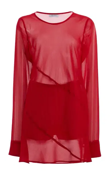 SLOAN Exclusive Georgette Mini Dress with Shorts | Thumbnail 5 SLOAN Exclusive Georgette Mini Dress with Shorts | Thumbnail 5