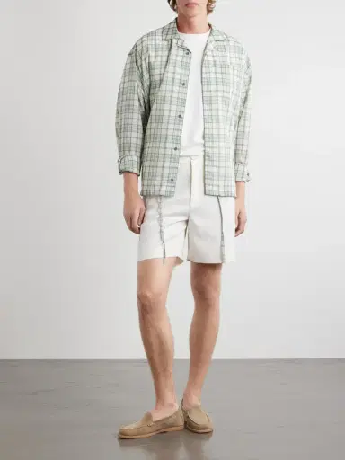God’s True Cashmere Straight-Leg Linen-Twill Shorts - Men | Thumbnail 2 God’s True Cashmere Straight-Leg Linen-Twill Shorts - Men | Thumbnail 2