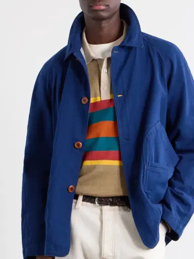 Drake's Striped Linen and Cotton-Blend Polo Shirt - Men | Thumbnail 5 Drake's Striped Linen and Cotton-Blend Polo Shirt - Men | Thumbnail 5