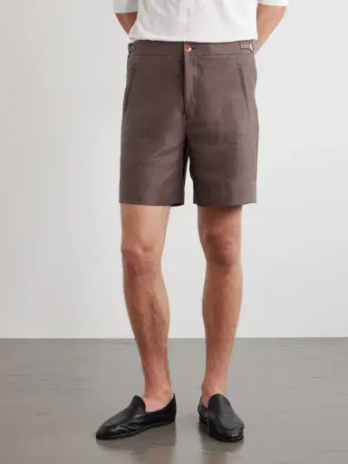 God’s True Cashmere Straight-Leg Linen-Twill Shorts - Men | Thumbnail 3 God’s True Cashmere Straight-Leg Linen-Twill Shorts - Men | Thumbnail 3