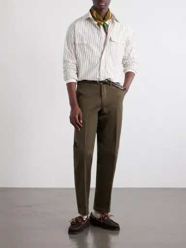 Drake's Striped Cotton-Poplin Shirt - Men | Thumbnail 2 Drake's Striped Cotton-Poplin Shirt - Men | Thumbnail 2