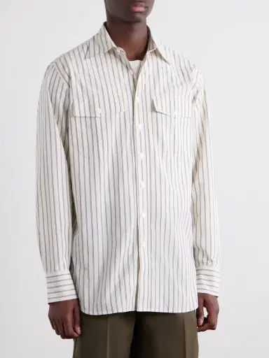 Drake's Striped Cotton-Poplin Shirt - Men | Thumbnail 3 Drake's Striped Cotton-Poplin Shirt - Men | Thumbnail 3