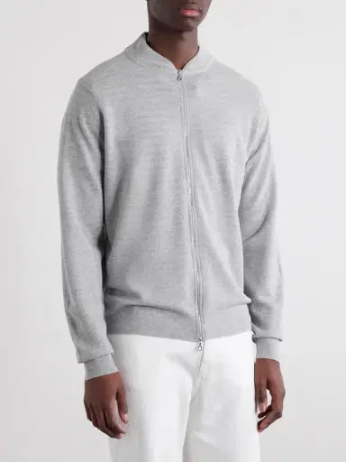 John Smedley 16.Singular Merino Wool Zip-Up Cardigan - Men | Thumbnail 3 John Smedley 16.Singular Merino Wool Zip-Up Cardigan - Men | Thumbnail 3