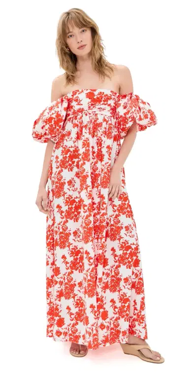 CAROLINE CONSTAS Emilia Maxi Red | Thumbnail 1 CAROLINE CONSTAS Emilia Maxi Red | Thumbnail 1
