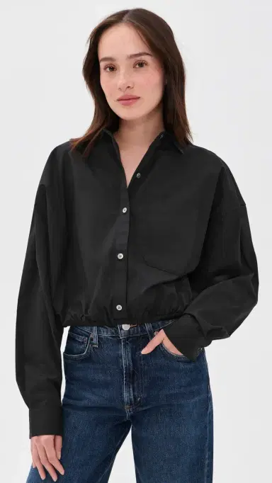 ATM Anthony Thomas Melillo Button Down Blouse Black M | Thumbnail 2 ATM Anthony Thomas Melillo Button Down Blouse Black M | Thumbnail 2