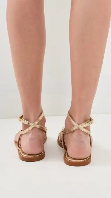 Schutz Adele Glam Flat Sandals Platina 5 | Thumbnail 5 Schutz Adele Glam Flat Sandals Platina 5 | Thumbnail 5