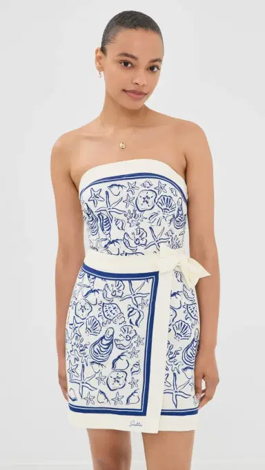 SIMKHAI Darbie Linen Bustier Mini Dress Blueberry ulti | Thumbnail 2 SIMKHAI Darbie Linen Bustier Mini Dress Blueberry ulti | Thumbnail 2