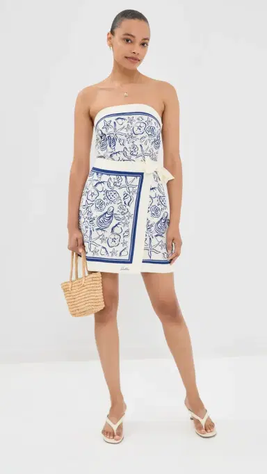 SIMKHAI Darbie Linen Bustier Mini Dress Blueberry ulti | Thumbnail 5 SIMKHAI Darbie Linen Bustier Mini Dress Blueberry ulti | Thumbnail 5