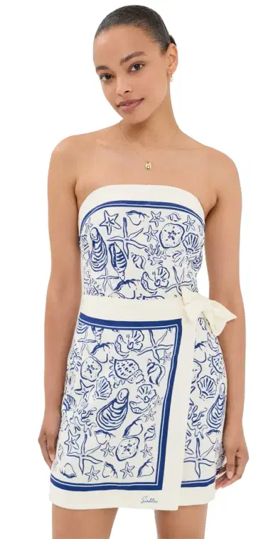 SIMKHAI Darbie Linen Bustier Mini Dress Blueberry ulti | Thumbnail 1 SIMKHAI Darbie Linen Bustier Mini Dress Blueberry ulti | Thumbnail 1