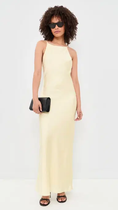 Line & Dot Emel Maxi Dress Light Yellow | Thumbnail 2 Line & Dot Emel Maxi Dress Light Yellow | Thumbnail 2