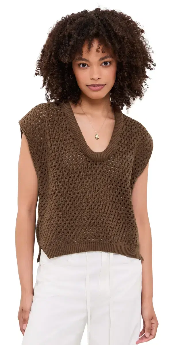 Beck louchy Open Knit weater Java Beck louchy Open Knit weater Java