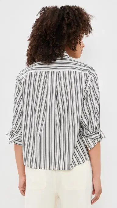 rag & bone Lucia tripe Poplin Shirt Charcoal tripe | Thumbnail 3 rag & bone Lucia tripe Poplin Shirt Charcoal tripe | Thumbnail 3