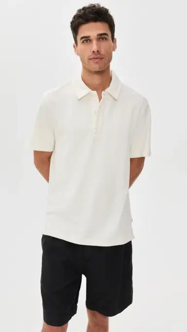 Wax London Mini Texture Shore Polo Ecru | Thumbnail 2 Wax London Mini Texture Shore Polo Ecru | Thumbnail 2