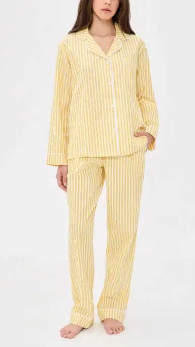 BedHead PJs Long Sleeve Yellow 3-D tripe Pajamas Yellow 3D tripe | Thumbnail 2 BedHead PJs Long Sleeve Yellow 3-D tripe Pajamas Yellow 3D tripe | Thumbnail 2
