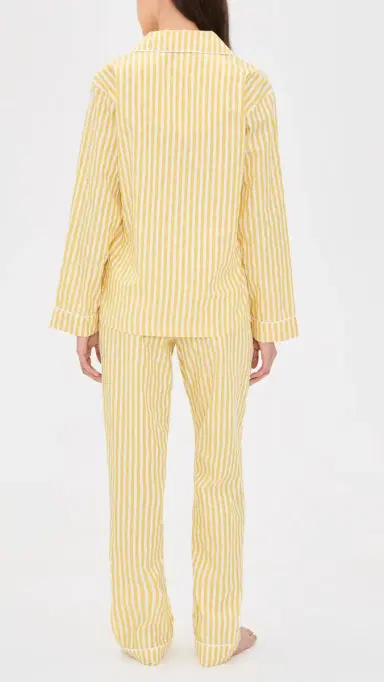 BedHead PJs Long Sleeve Yellow 3-D tripe Pajamas Yellow 3D tripe | Thumbnail 3 BedHead PJs Long Sleeve Yellow 3-D tripe Pajamas Yellow 3D tripe | Thumbnail 3