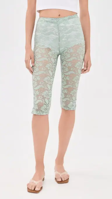 House of Aama Lace Capris Mint | Thumbnail 2 House of Aama Lace Capris Mint | Thumbnail 2