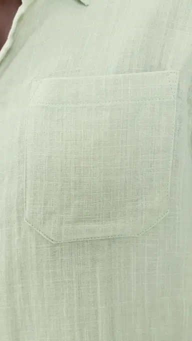 Naked & Famous Denim True Double Weave Slub Gauze Shirt Mint | Thumbnail 6 Naked & Famous Denim True Double Weave Slub Gauze Shirt Mint | Thumbnail 6