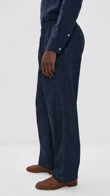 Knickerbocker Park Denim Cotton & Linen Pants Indigo | Thumbnail 4 Knickerbocker Park Denim Cotton & Linen Pants Indigo | Thumbnail 4