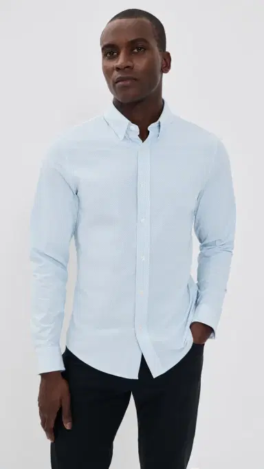 Rhone Commuter Shirt lim Fit Light Blue Wave Geo | Thumbnail 2 Rhone Commuter Shirt lim Fit Light Blue Wave Geo | Thumbnail 2