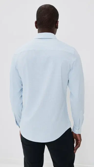Rhone Commuter Shirt lim Fit Light Blue Wave Geo | Thumbnail 3 Rhone Commuter Shirt lim Fit Light Blue Wave Geo | Thumbnail 3