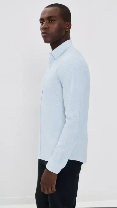 Rhone Commuter Shirt lim Fit Light Blue Wave Geo | Thumbnail 4 Rhone Commuter Shirt lim Fit Light Blue Wave Geo | Thumbnail 4