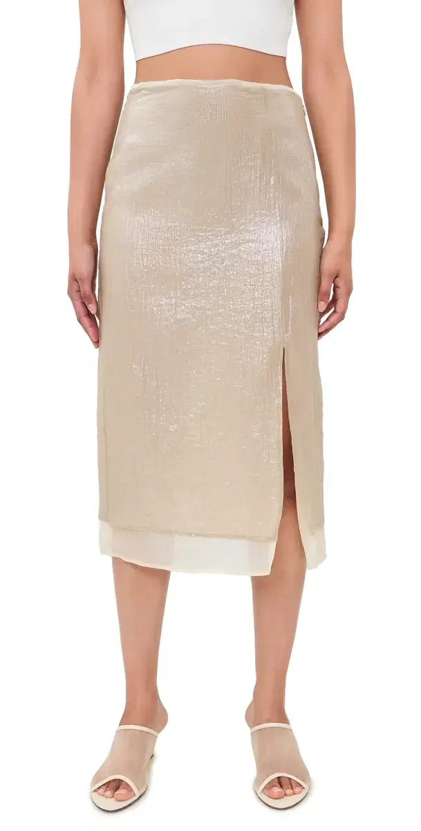 Suki Combo Skirt Beige Suki Combo Skirt Beige