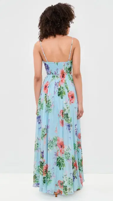 Hemant and Nandita Corsetted Maxi Dress Blue | Thumbnail 3 Hemant and Nandita Corsetted Maxi Dress Blue | Thumbnail 3