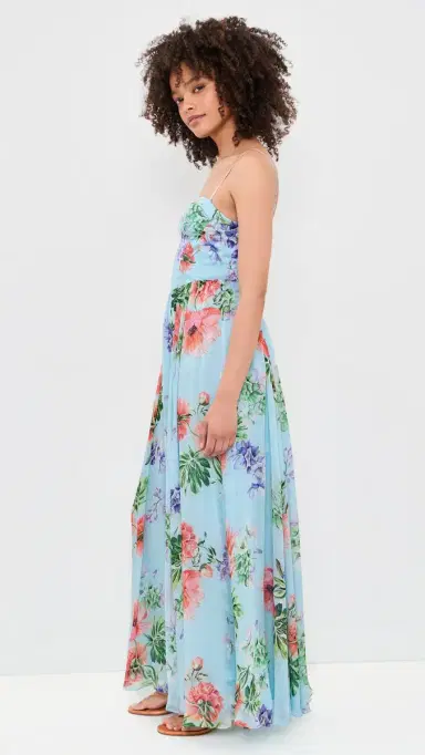 Hemant and Nandita Corsetted Maxi Dress Blue | Thumbnail 4 Hemant and Nandita Corsetted Maxi Dress Blue | Thumbnail 4