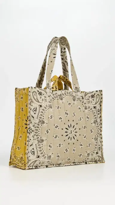 CALL IT BY YOUR NAME Maxi Quilted Champignon Cabas Tote Bag Beige/Moutarde One Size | Thumbnail 4 CALL IT BY YOUR NAME Maxi Quilted Champignon Cabas Tote Bag Beige/Moutarde One Size | Thumbnail 4