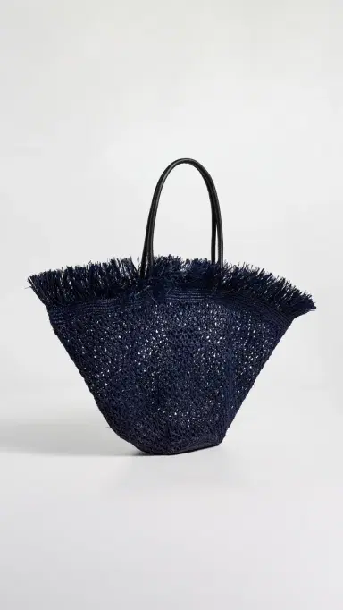 BTB Los Angeles Trina Fringe Tote Navy One Size | Thumbnail 4 BTB Los Angeles Trina Fringe Tote Navy One Size | Thumbnail 4
