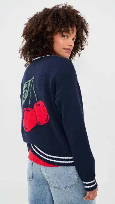 Splendid Cherry On Top Sweater Navy/White/Cherry | Thumbnail 2 Splendid Cherry On Top Sweater Navy/White/Cherry | Thumbnail 2