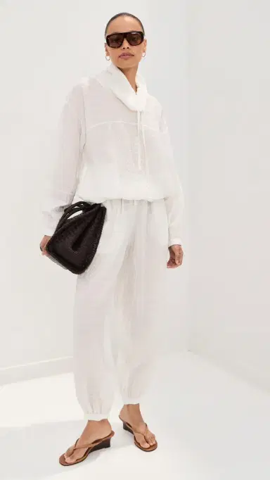 LE BOP Andi Checked Pants White | Thumbnail 2 LE BOP Andi Checked Pants White | Thumbnail 2