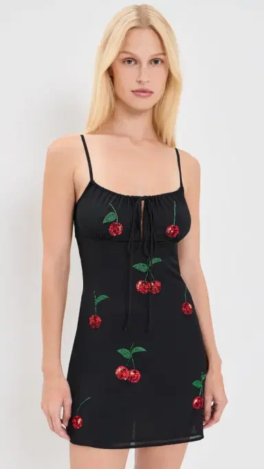 Leslie Amon Cherry lip Dress Black and Red | Thumbnail 2 Leslie Amon Cherry lip Dress Black and Red | Thumbnail 2
