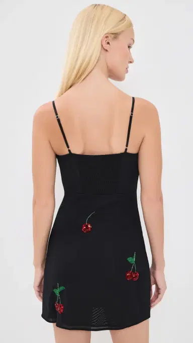 Leslie Amon Cherry lip Dress Black and Red | Thumbnail 3 Leslie Amon Cherry lip Dress Black and Red | Thumbnail 3