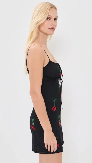 Leslie Amon Cherry lip Dress Black and Red | Thumbnail 4 Leslie Amon Cherry lip Dress Black and Red | Thumbnail 4
