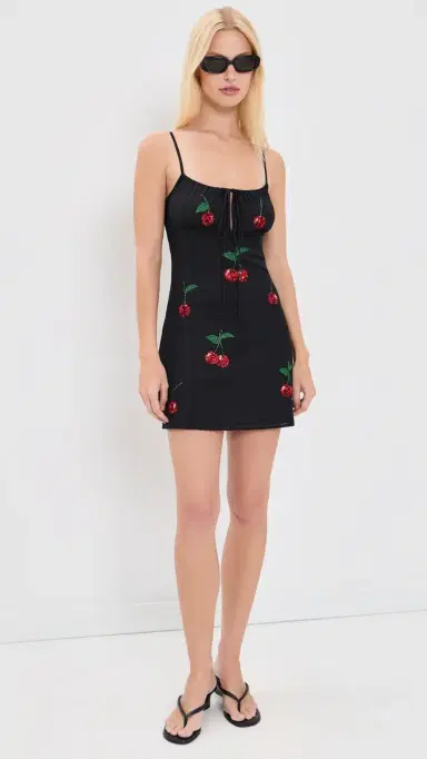 Leslie Amon Cherry lip Dress Black and Red | Thumbnail 5 Leslie Amon Cherry lip Dress Black and Red | Thumbnail 5