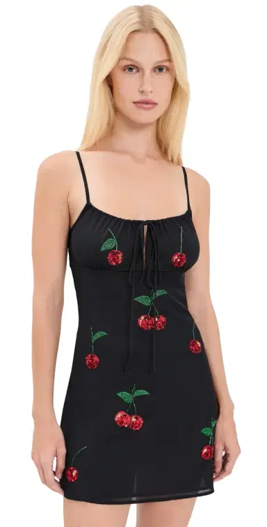 Leslie Amon Cherry lip Dress Black and Red | Thumbnail 1 Leslie Amon Cherry lip Dress Black and Red | Thumbnail 1