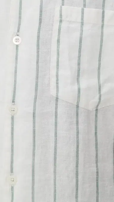Madewell Linen Button Down Shirt Frosted Cyprus tripe | Thumbnail 6 Madewell Linen Button Down Shirt Frosted Cyprus tripe | Thumbnail 6