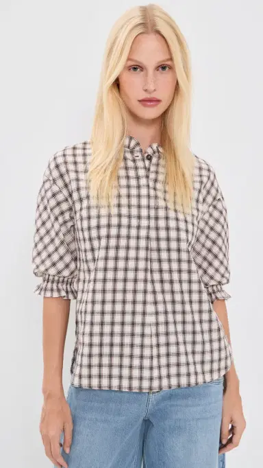 Baum und Pferdgarten Margit Blouse Creme Mini Check 36 | Thumbnail 2 Baum und Pferdgarten Margit Blouse Creme Mini Check 36 | Thumbnail 2