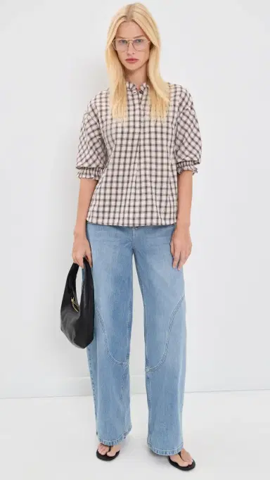 Baum und Pferdgarten Margit Blouse Creme Mini Check 36 | Thumbnail 5 Baum und Pferdgarten Margit Blouse Creme Mini Check 36 | Thumbnail 5