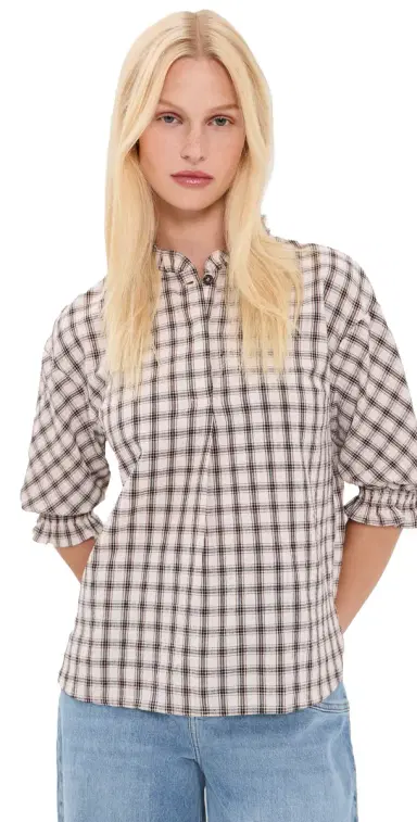 Baum und Pferdgarten Margit Blouse Creme Mini Check 36 | Thumbnail 1 Baum und Pferdgarten Margit Blouse Creme Mini Check 36 | Thumbnail 1