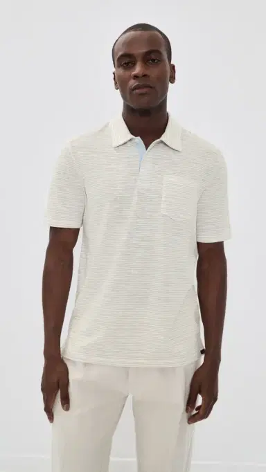 Faherty Breeze Polo Desert Wake Stripe S | Thumbnail 2 Faherty Breeze Polo Desert Wake Stripe S | Thumbnail 2