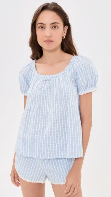 FAITHFULL Lonny Top Paloma Check/Light Blue White | Thumbnail 2 FAITHFULL Lonny Top Paloma Check/Light Blue White | Thumbnail 2