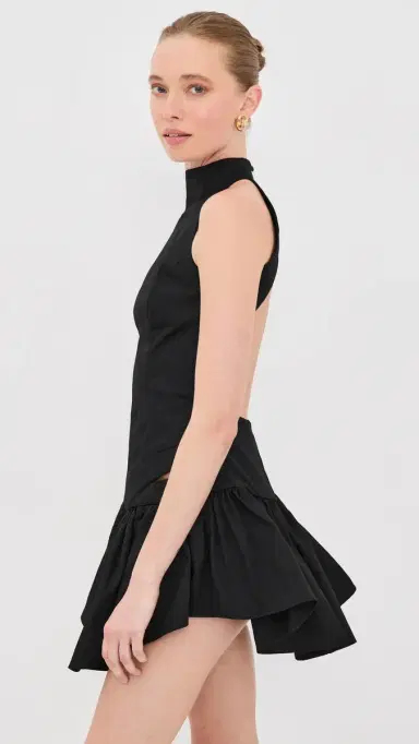 Tolu Coker High Neck Backless Mini Dress Black | Thumbnail 4 Tolu Coker High Neck Backless Mini Dress Black | Thumbnail 4
