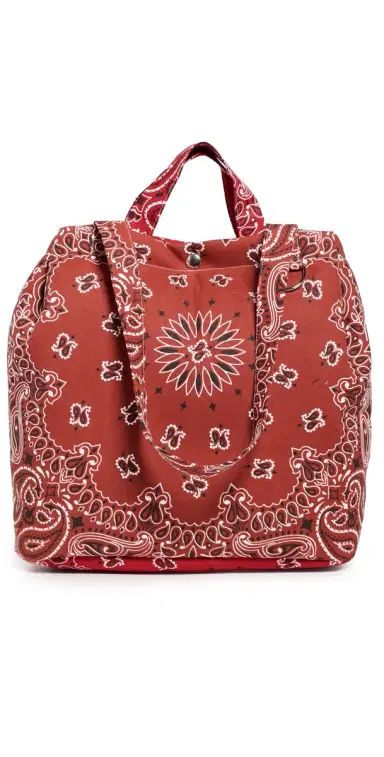 Call It By Your Name Maxi Bandana Tote Bag Vintage Red/Real Red One Size | Thumbnail 1 Call It By Your Name Maxi Bandana Tote Bag Vintage Red/Real Red One Size | Thumbnail 1