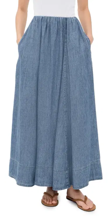 Faherty Tried & True Chambray Nera Skirt River Mist Wash | Thumbnail 1 Faherty Tried & True Chambray Nera Skirt River Mist Wash | Thumbnail 1