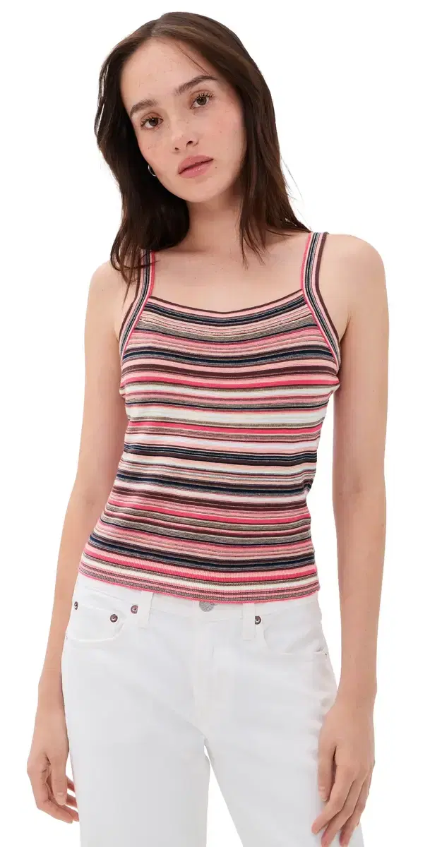 Frannie Tank Coral Rose ulti Stripe Frannie Tank Coral Rose ulti Stripe