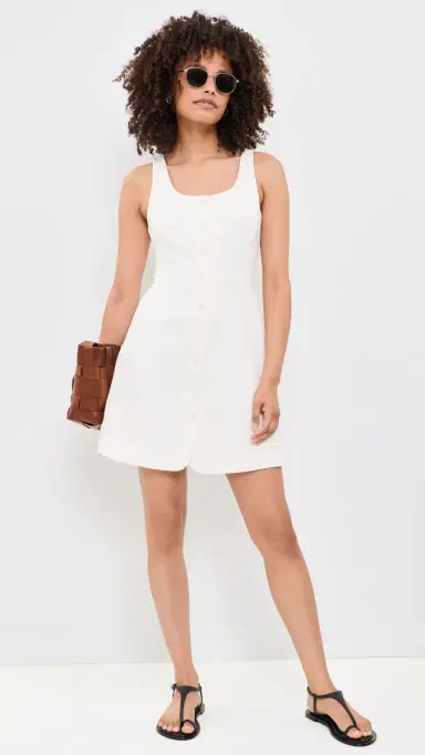 Theory Sculpt Mini Dress Ivory - C05 8 | Thumbnail 5 Theory Sculpt Mini Dress Ivory - C05 8 | Thumbnail 5