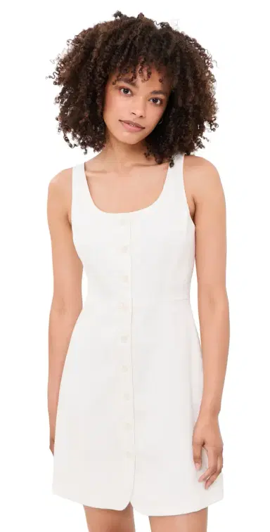 Theory Sculpt Mini Dress Ivory - C05 8 | Thumbnail 1 Theory Sculpt Mini Dress Ivory - C05 8 | Thumbnail 1